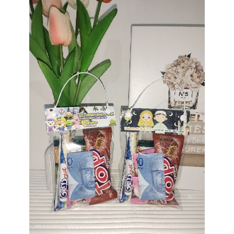 

Label plastik lebaran bingkisan/hampers/Snack lebaran/angpao idul Fitri 1 pax isi 10pcs
