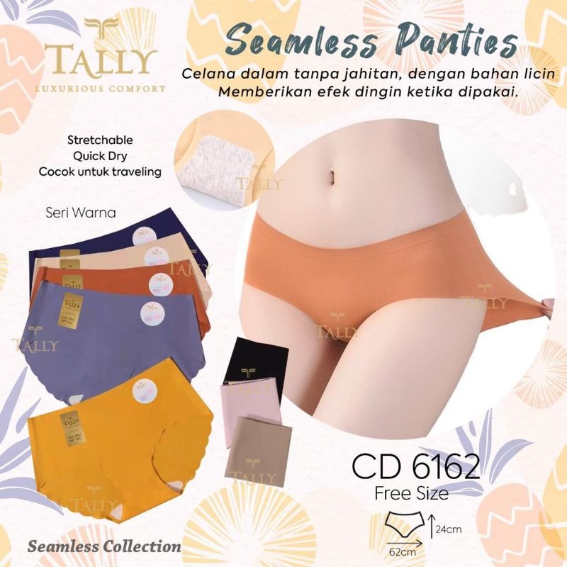 YISTORE98 -CD TALLY 6162 SEAMLESS - TALLY CD 6162 CELANA DALAM SEAMLESS | FREE SIZE | FIT XL | BAHAN