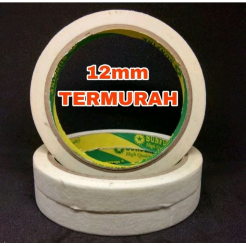 

LAKBAN 12MM lakban kertas 1/2 INCH solasi kertas perekat lakban LAKBAN KERTAS
