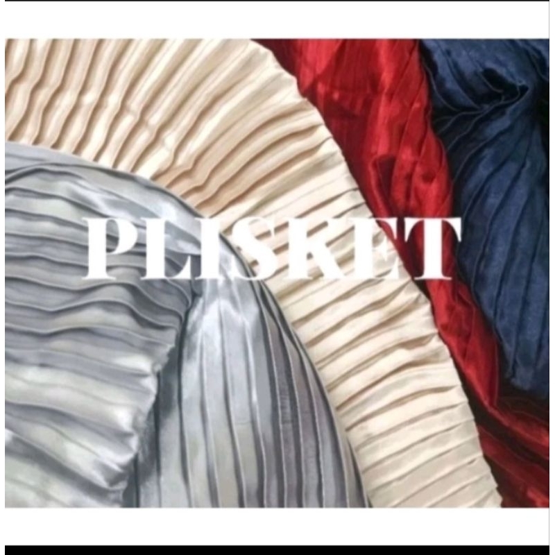 KAIN PLISKET / PLEATS BAHAN SATIN GLOSSY