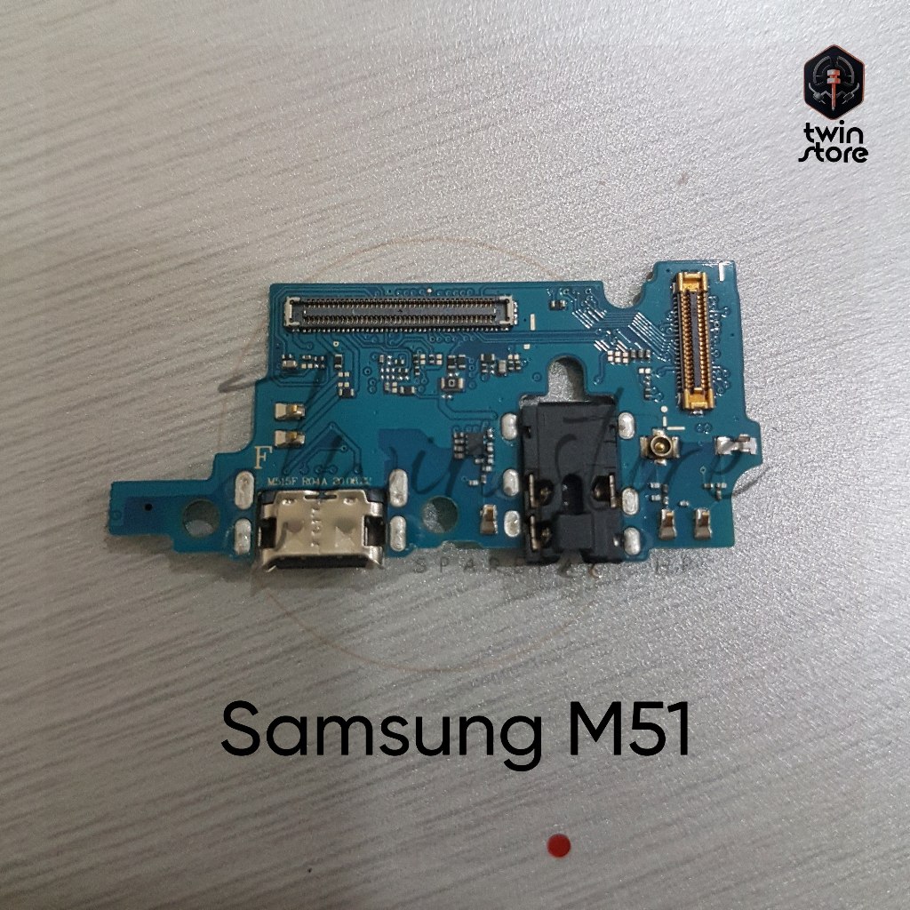 Papan Cas Konektor Charger Mic Samsung M51 Original