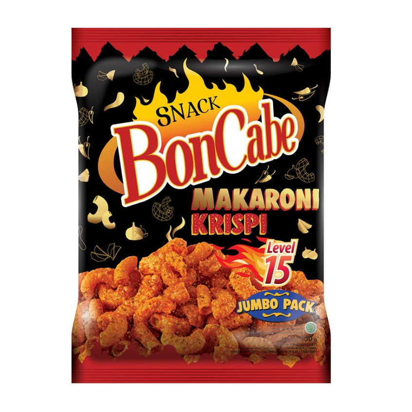 

boncabe makaroni krispi level 15 30gr - makaroni bon cabe level 15