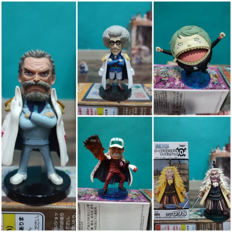 Action Figure WCF One Piece Garp Marine,Sengoku Marine, Akainu Battle Marine ,Cp9 Fukurou, Shiki Mar