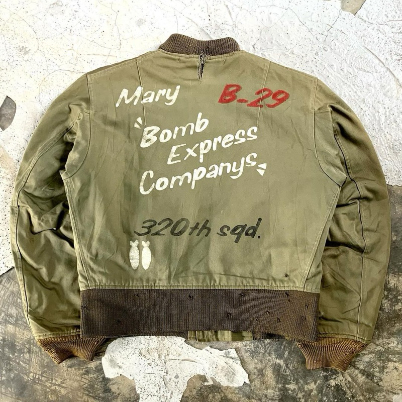 vintage military 1940’s/1950’s Evisu Yamane Souvenir Jacket B15A combat condition and there are some