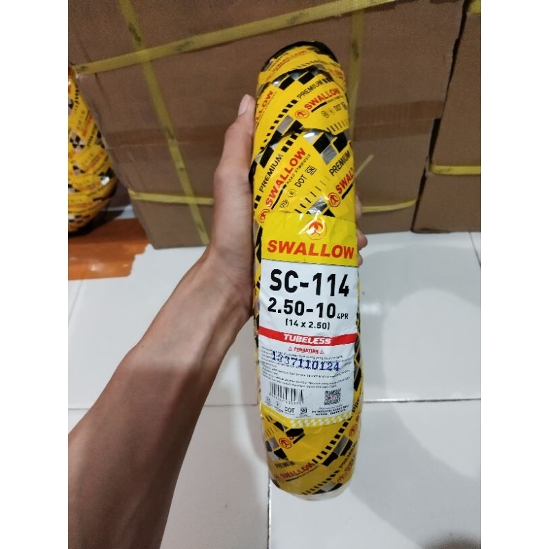 BAN LUAR SWALLOW TUBELESS SC 114 SEPEDA LISTRIK UK 250-10