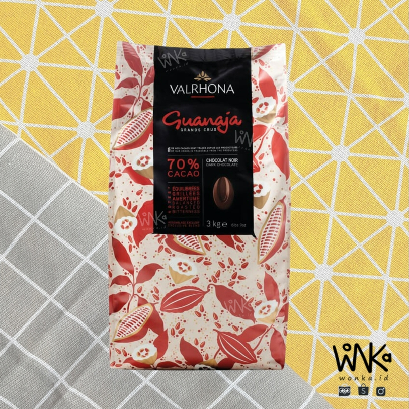 

Valrhona Guanaja 70% Dark Chocolate Couverture Repack 100gr - Coklat Coin