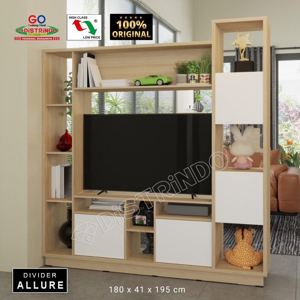 DISTRINDO Bufet Divider Minimalis / Bufet TV / Penyekat Ruangan