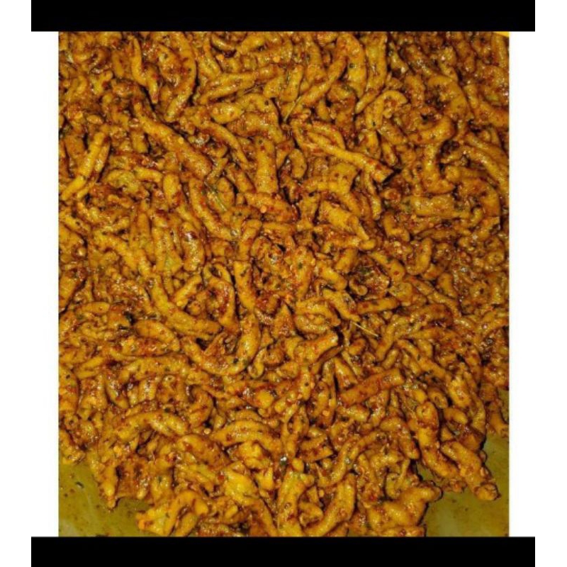 

Keripik usus crispy pedas daun jeruk 1/2 kg