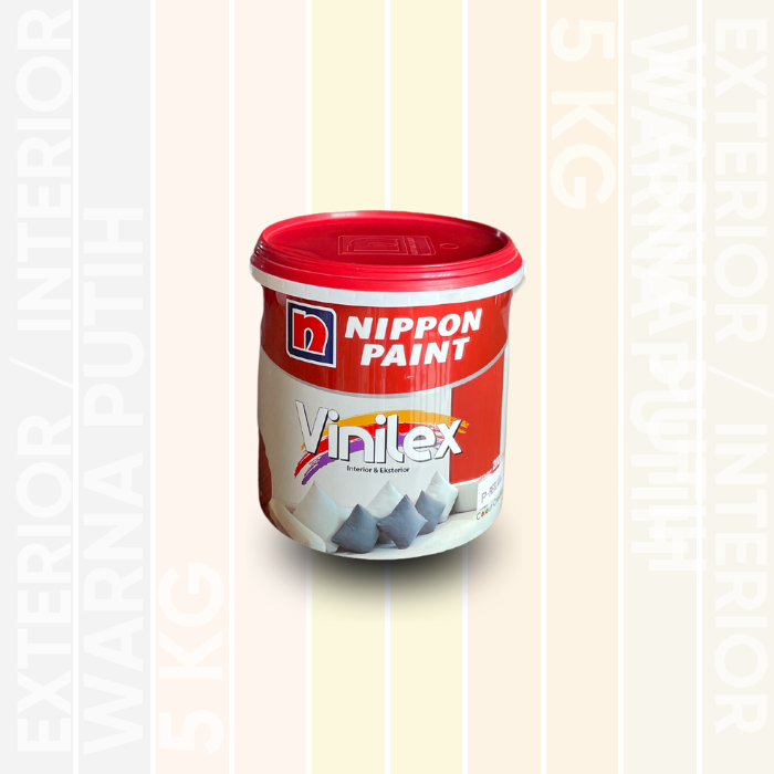 Cat Tembok Vinilex 5000 Interior & Exterior Putih 5 Kg
