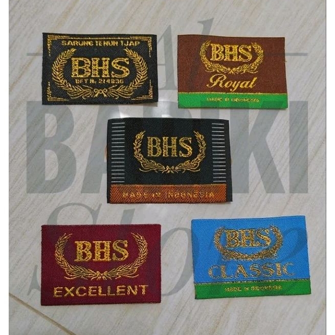 Label sarung BHS bordir