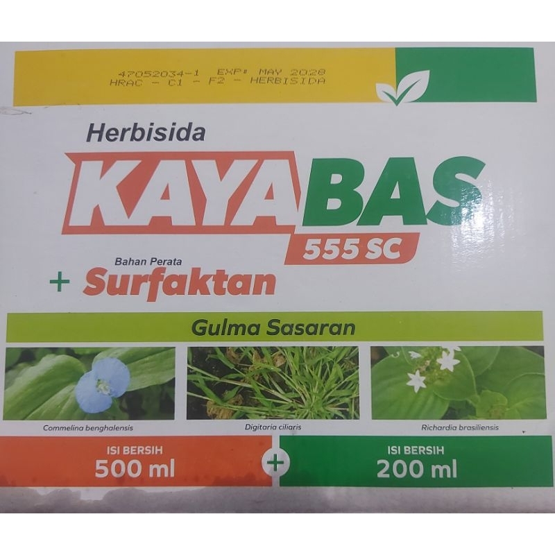 Herbisida Kayabas Surfaktan 555 SC Obat Gulma Rumput Jagung 500ml