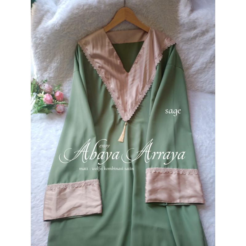 Abaya Arraya Abaya Wolfis premium Abaya Traveling Mukena Kekinian