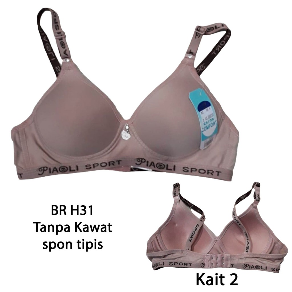BR H31 BRA/ BH Tanpa kawat spon tipis bisa buat remaja / sport bra