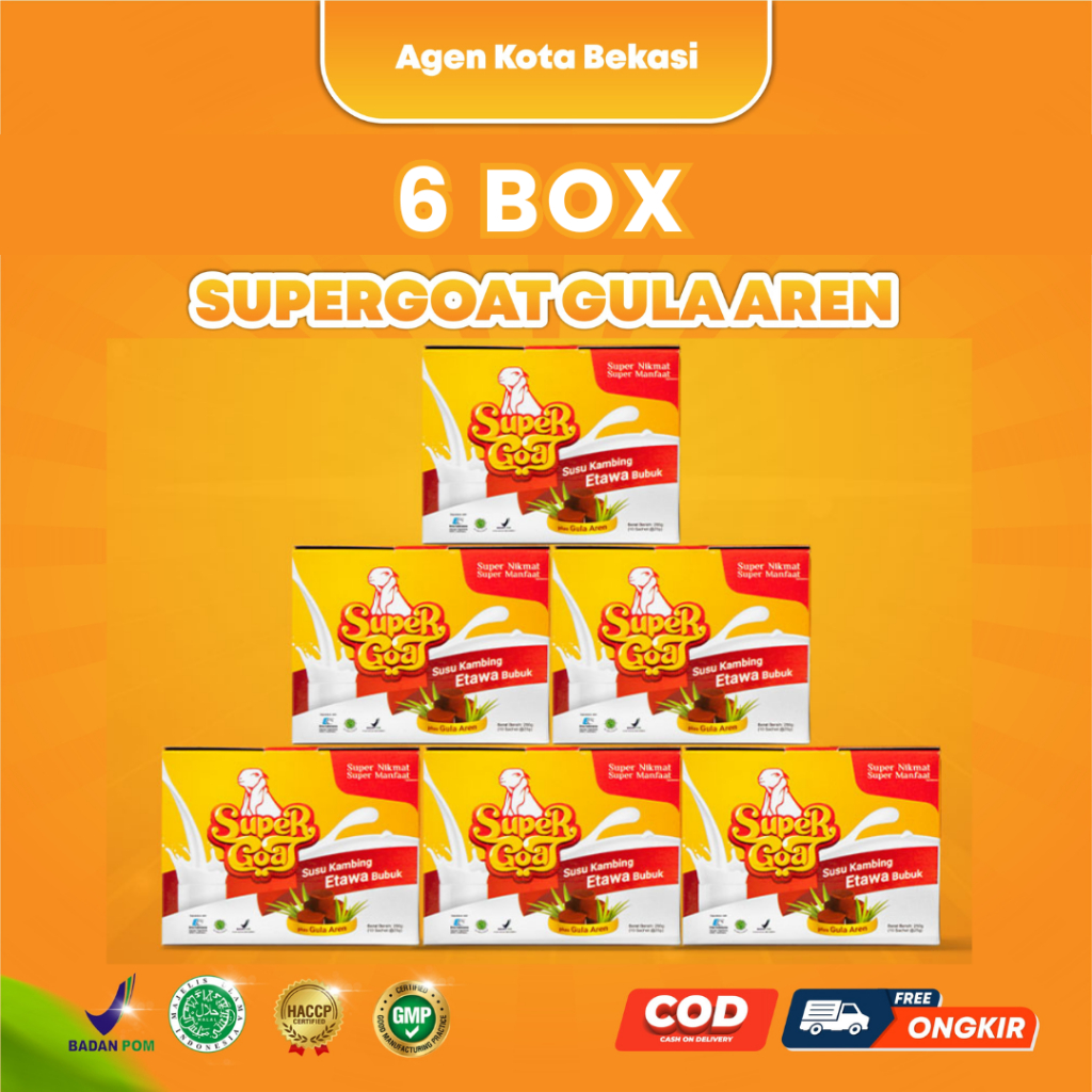 

Susu Kambing Ettawa Bubuk Supergoat: Kombinasi Terbaik dengan Gula Aren untuk Kesehatan Optimal Isi 6 Box