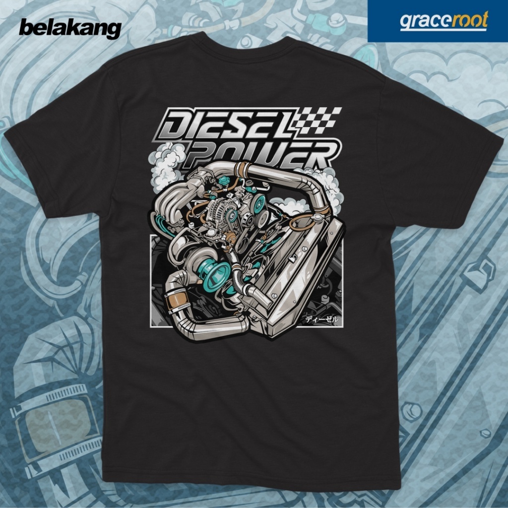 KAOS DIESEL TURBO TSHIRT OTOMOTIF CUMI DARAT DIESEL ENGIN POWER GANK