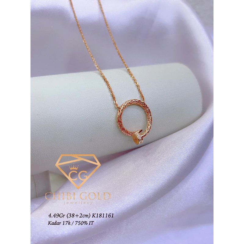 CHIBI - Kalung koye paku italy emas 750 kadar 17k