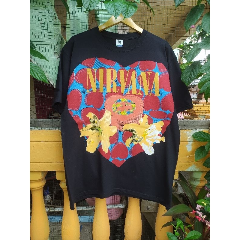 kaos band Grunge Fan Made Nirvana Heart Shaped Box Jumbo Print