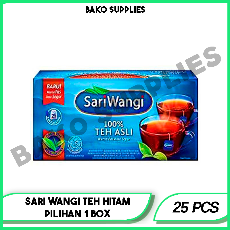 

SARIWANGI TEH CELUP HITAM ASLI 1 BOX @25PCS