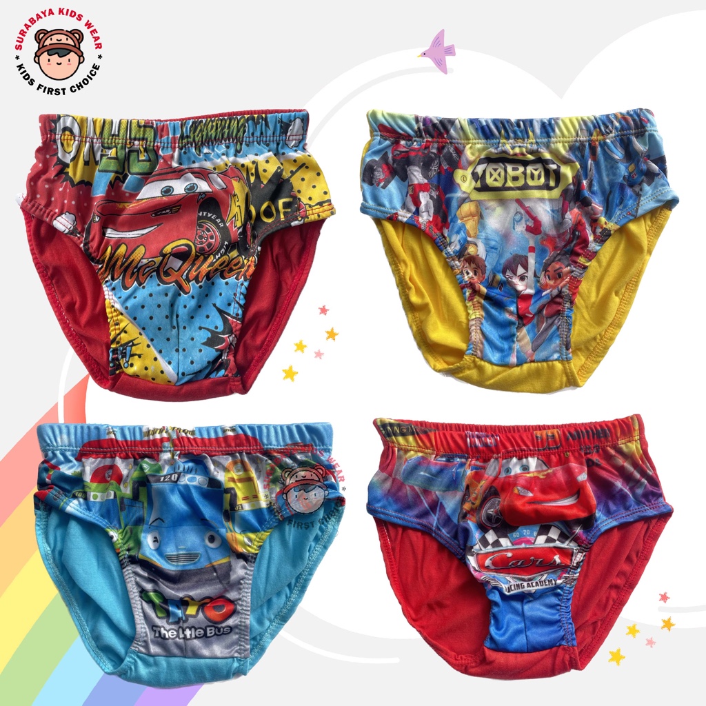 Celana Dalam Anak Segitiga Anak Laki Laki Motif Superhero Warna