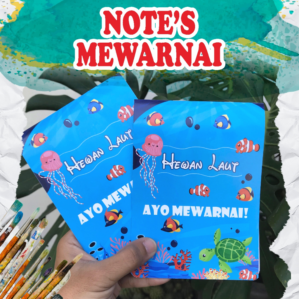 

Buku Mewarnai - Note Mewarnai Hewan Laut