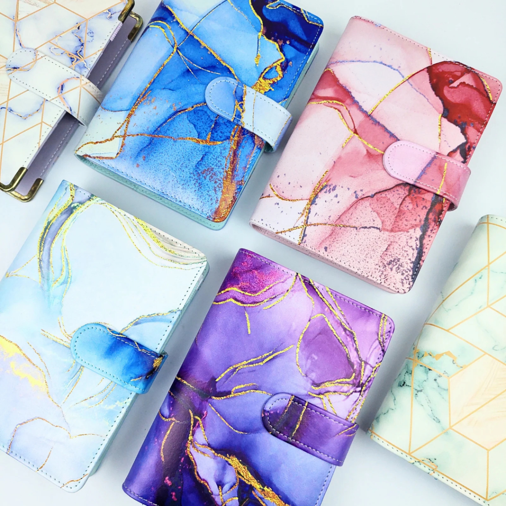 

COMPLETE SET BINDER A6 PU kulit / budget binder planner / komplit binder keuangan kulit