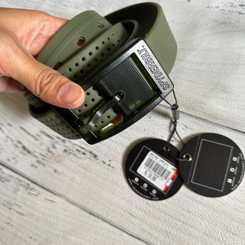 SPYDERBILT sabuk belt HEXAGON army green NEW ORIGINAL 100%