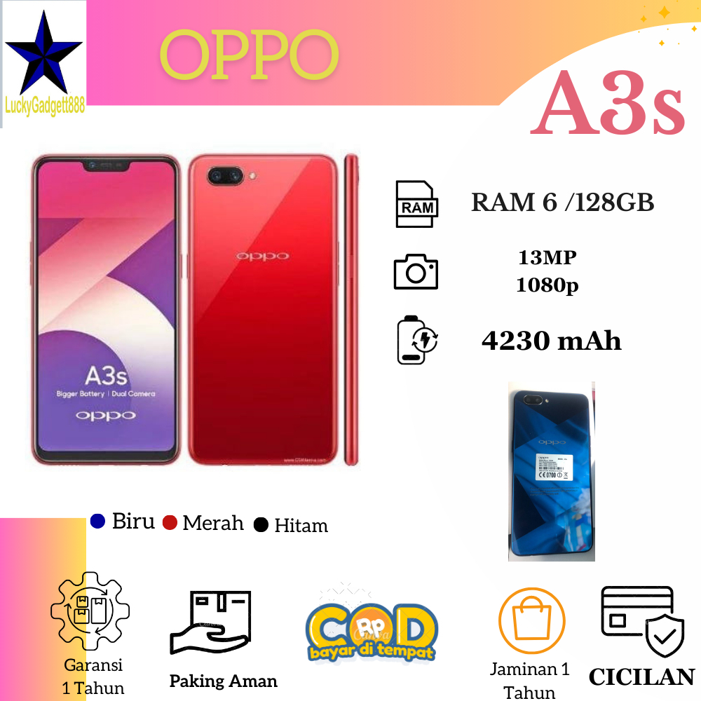 HP A3s RAM 6/128GB 4GSmanrtphon Android