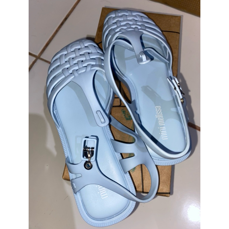 mini melissa aranha quadrada inf blue