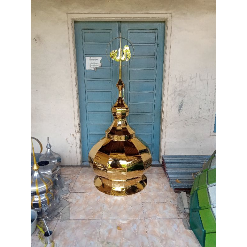 Kubah Masjid Gold Ukuran 80 Cm Besar Badan