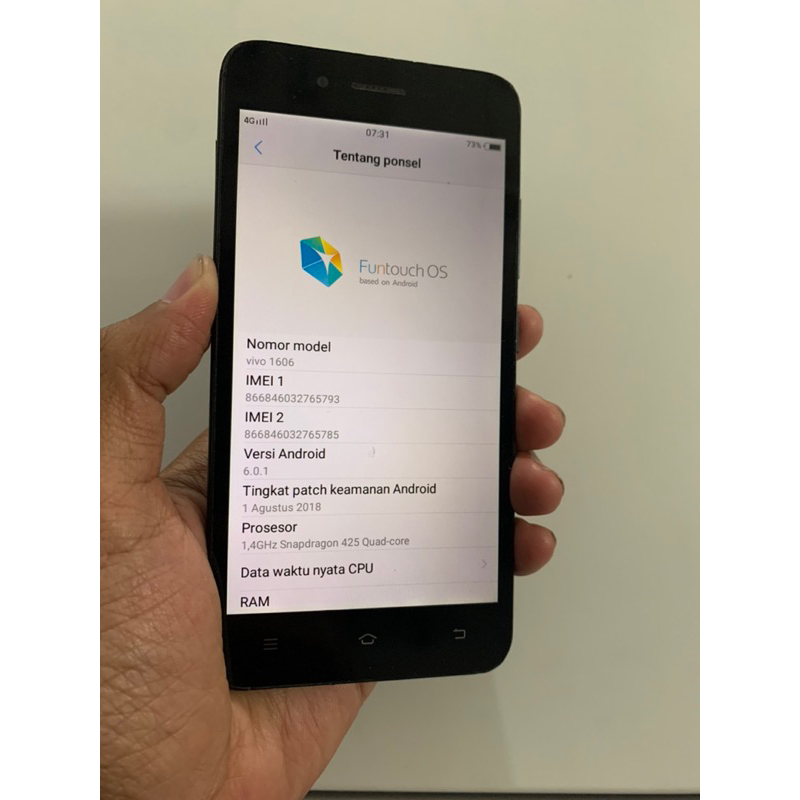 Vivo Y53 Ram 2/16