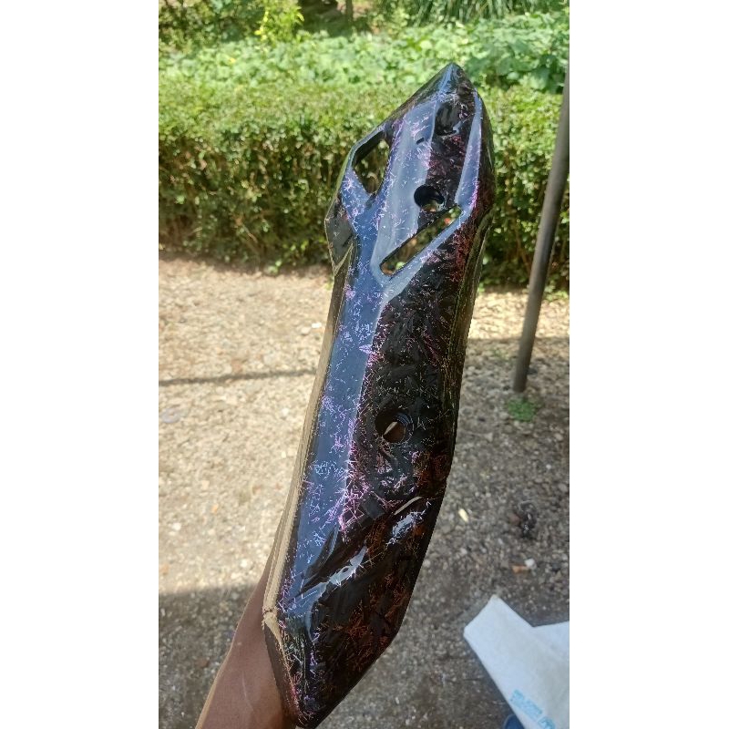 cover knalpot vario 150 old carbon forged mix pink