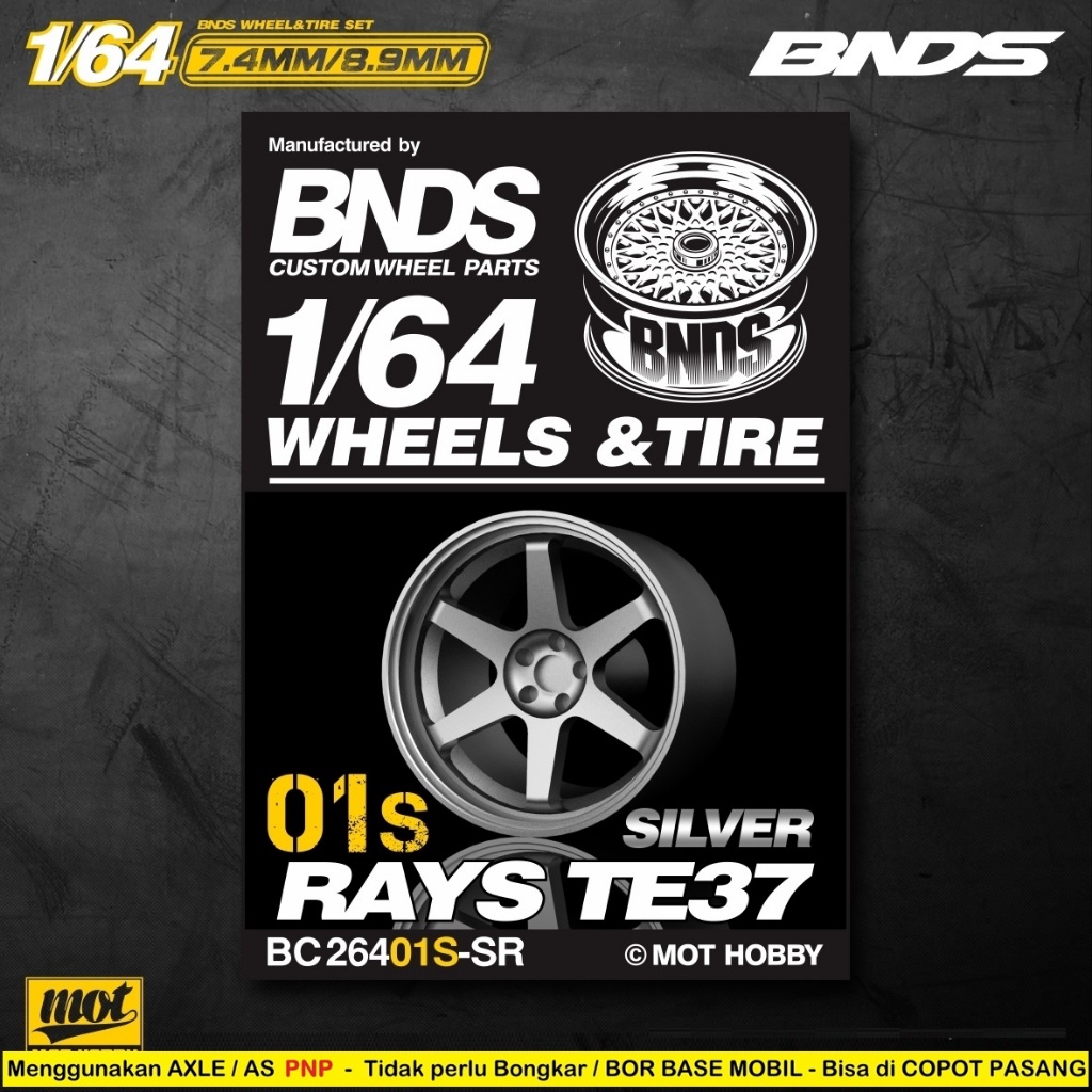 Ban Karet BNDS PRO Edt 1S SR 8.9mm LONG AXLE SILVER VHTF