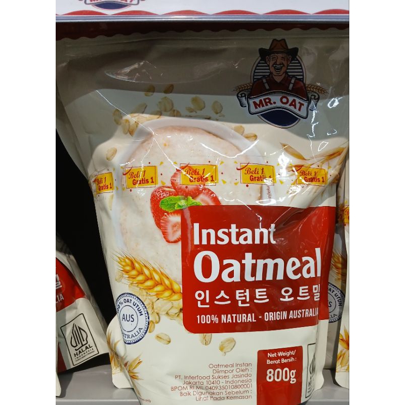 

Oatmeal Instant Mr. Oat 800g Australia Merah - HK