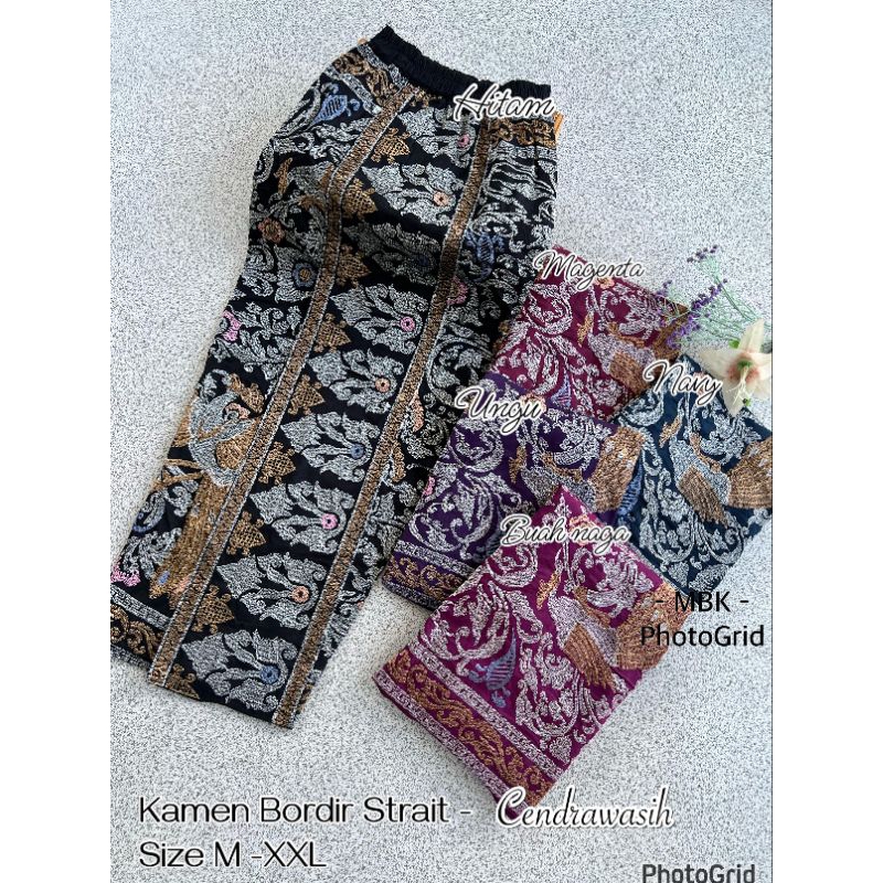 KAMEN BORDIR STRAIT MOTIF CENDRAWASIH