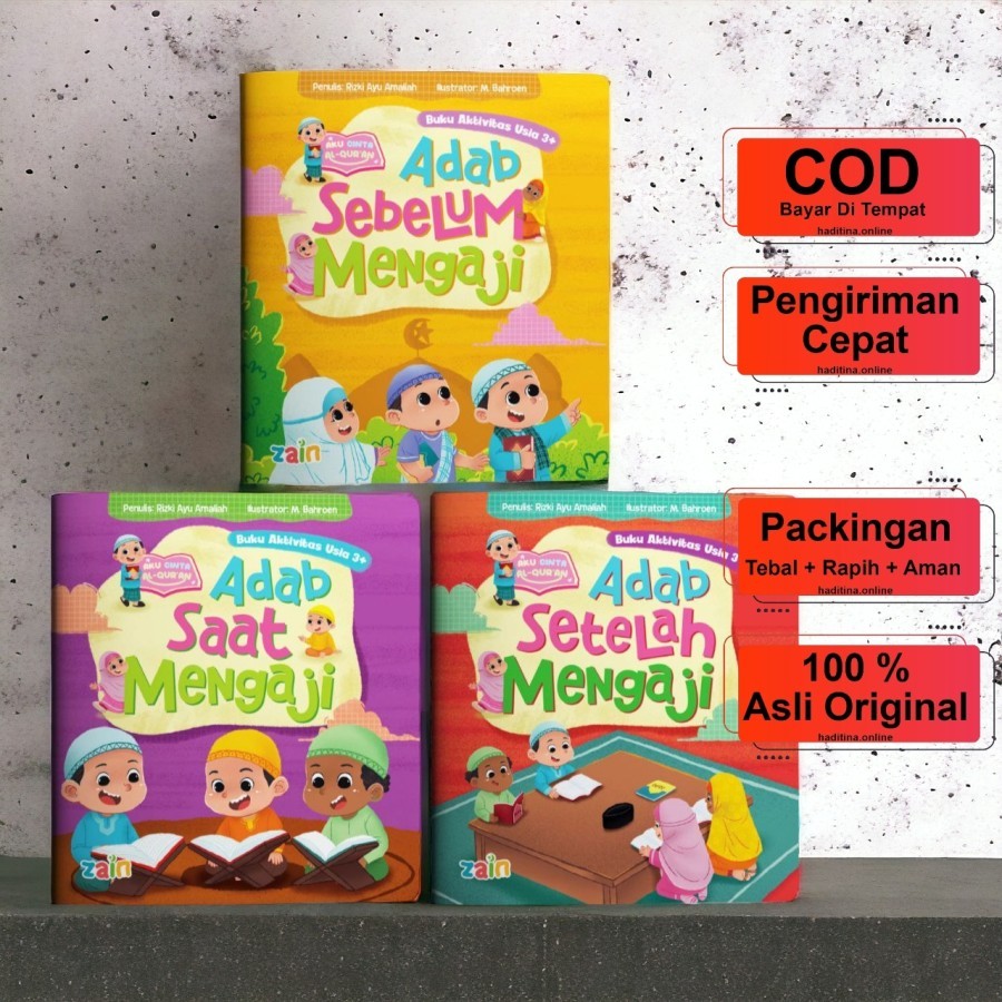 Buku Anak Adab Mengaji | Seri Aku Cinta Al-Quran | Buku Bergambar Anak Belajar Mengaji | Buku Belaja