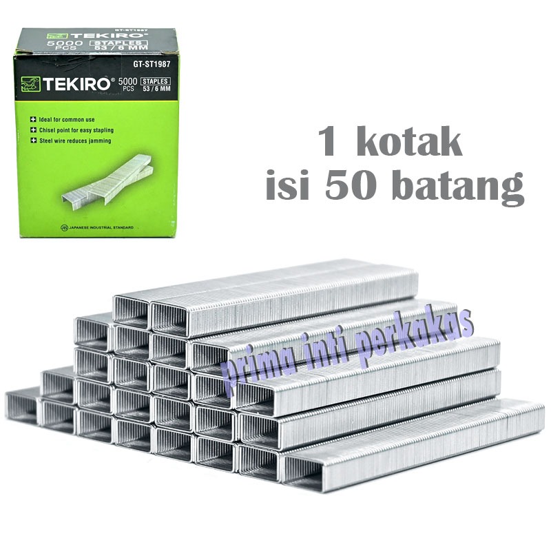 

Isi staples tembak 53/6 Tekiro isi gun tacker 6mm