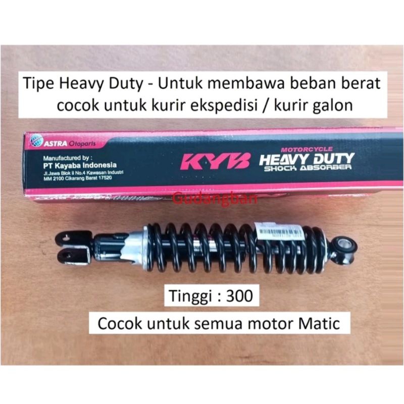 KYB HEAVY DUTY Shock belakang semua motor matic (300mm)