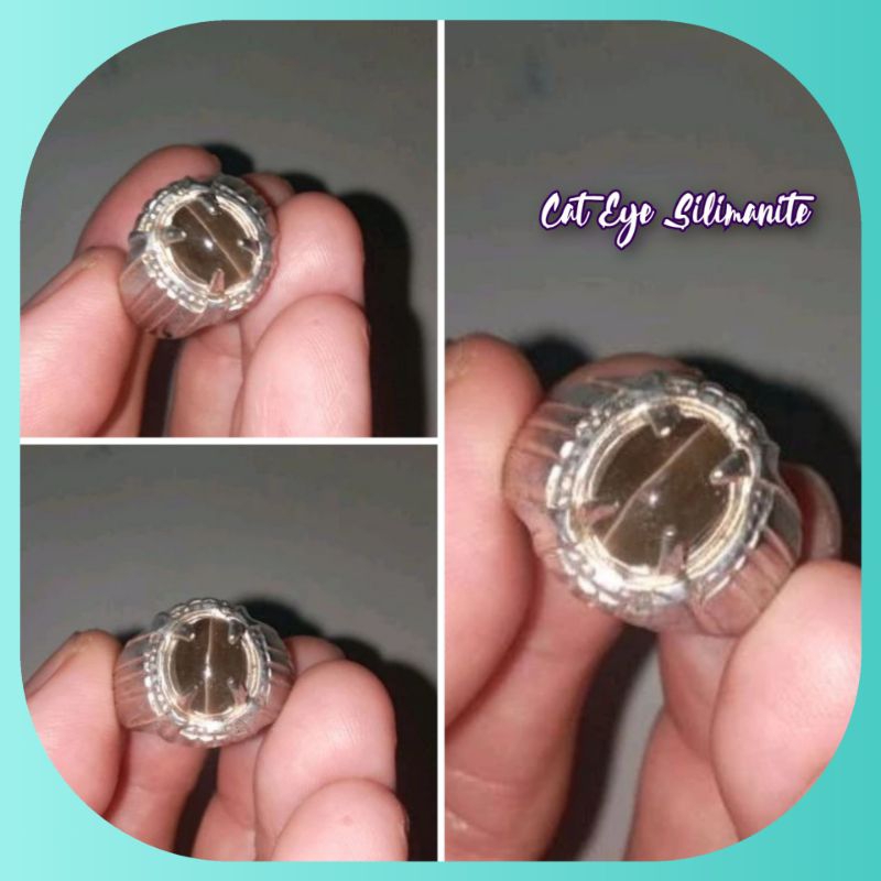 Cincin cat eye silimanite natural