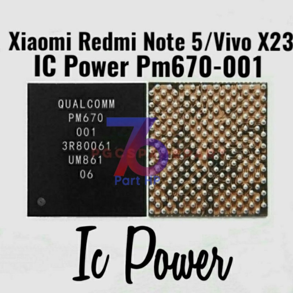 IC Power PM670-001 / pm670001 Untuk Xiaomi Redmi Note 5 / OP R17 / Vivo X23 / CPH1879 / PBEM00 / V18