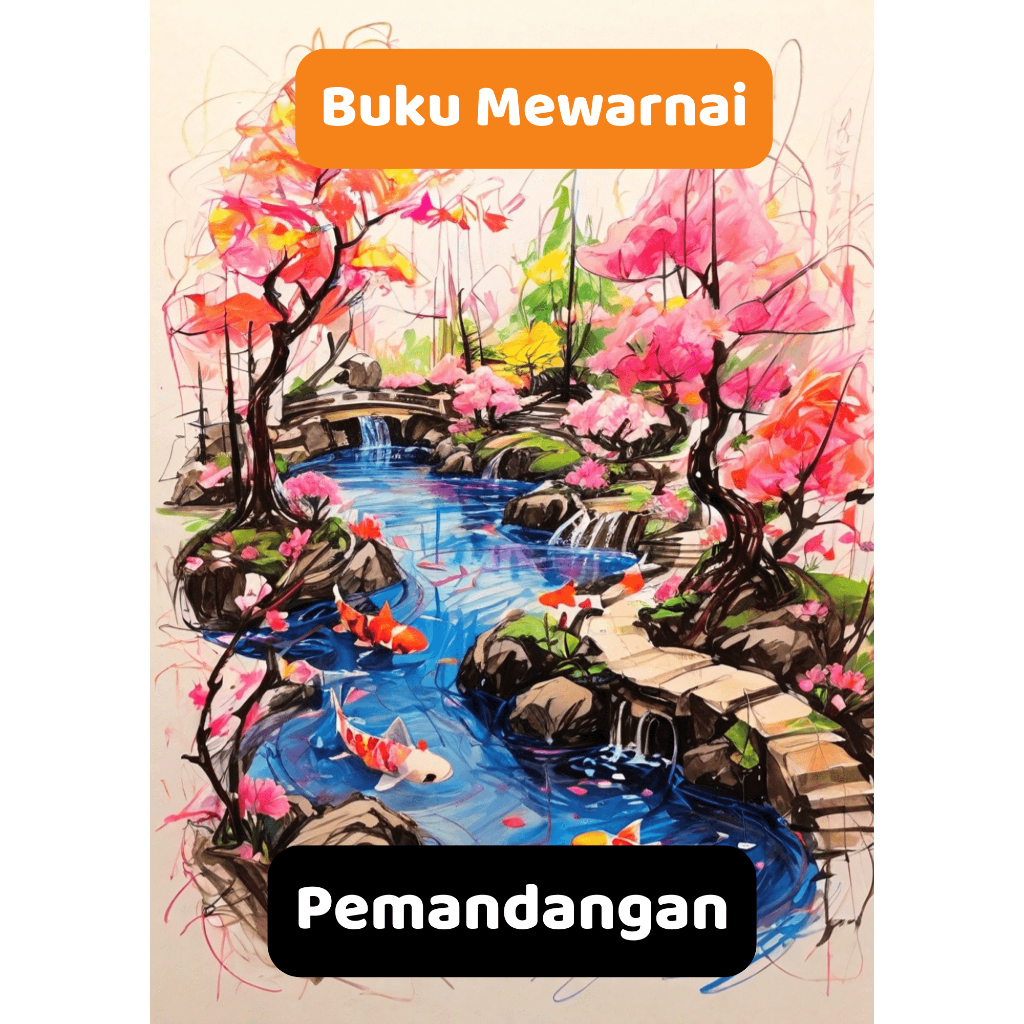 

buku mewarnai / pemandangan / kids coloring pages / Pdf (print)