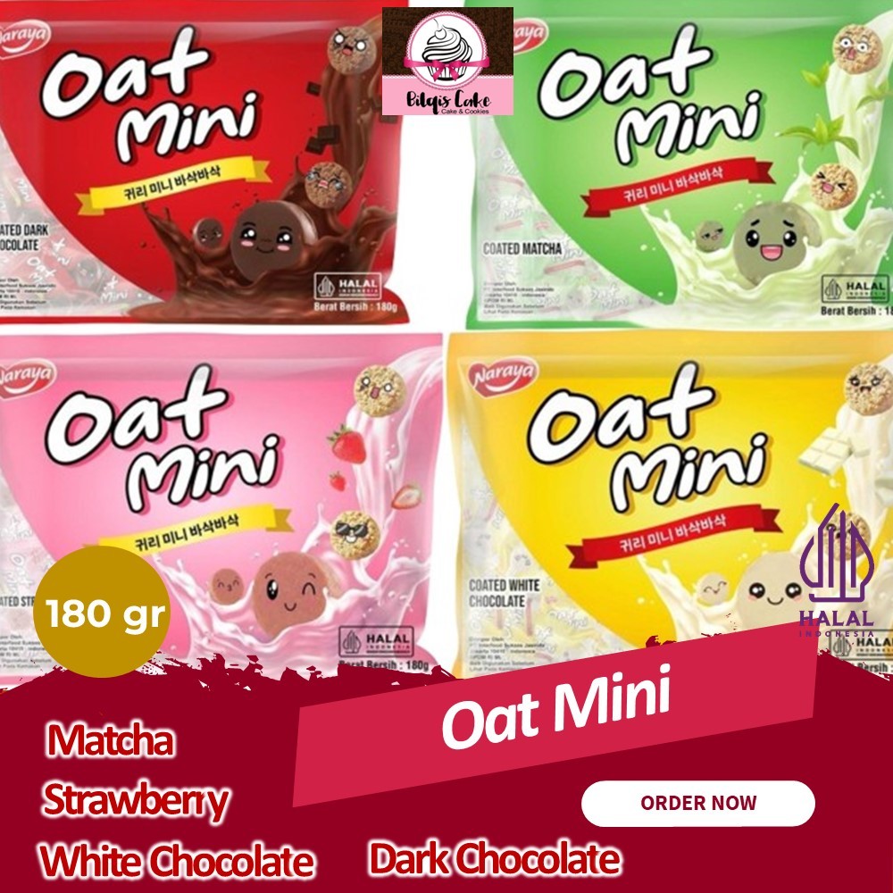 

Naraya Oat Mini Coated Matcha Strawberry White and Dark Chocolate 180 gram