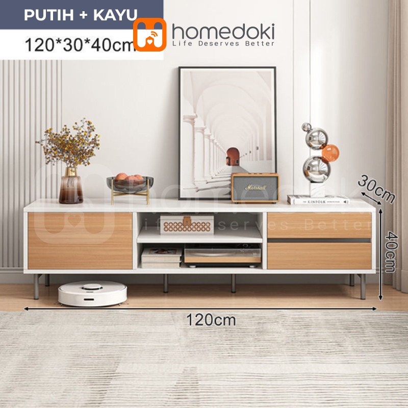 Homedoki Meja Tv/Lemari Tv/Rak Tv/Meja Tv Modern/Meja Tv Kayu Murah