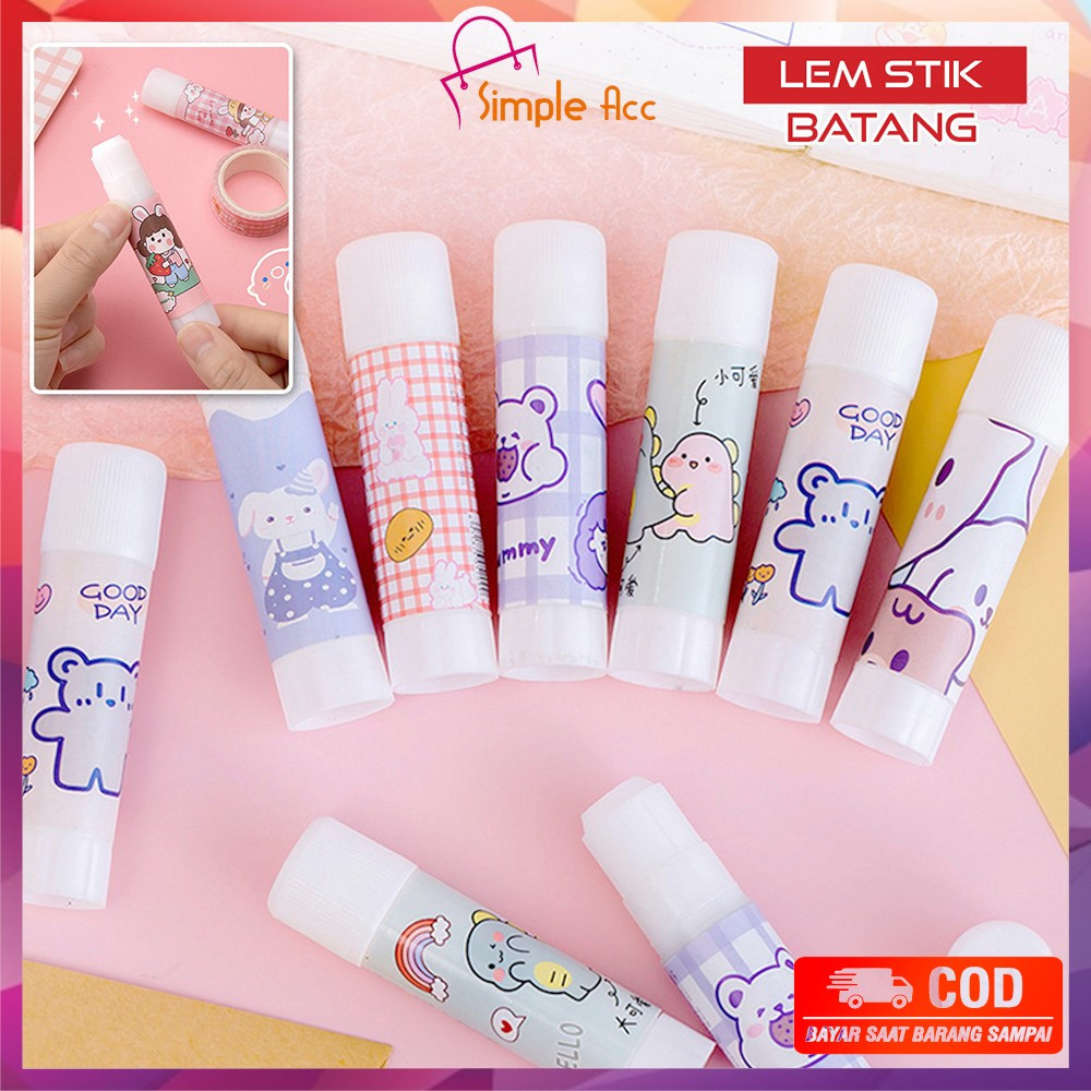 

DO-A88 Lem Glue Stick Karakter Lucu Lem Stik Batang Putar Perlengkapan Sekolah Kantor / Lem Kertas Putar Lem Perekat Kertas Padat Motif Lucu