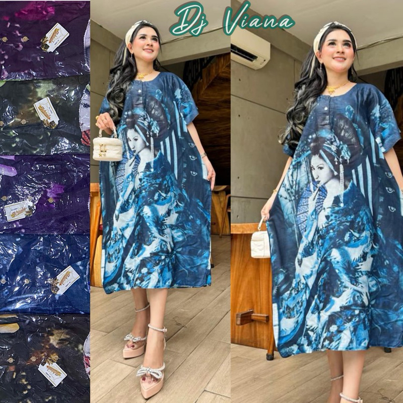 Daster Rayon Jumbo Deby Ld 130 Kekinian Busui Kancing Depan