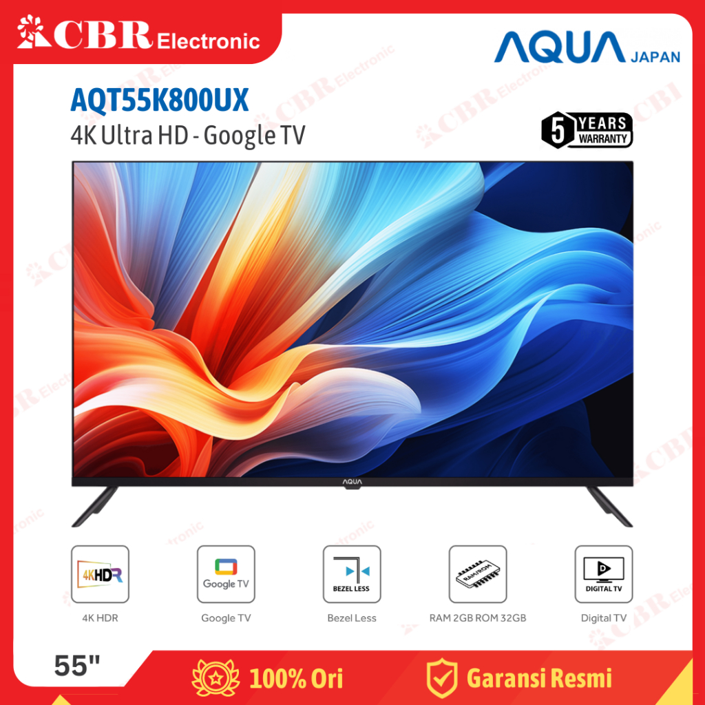 TV AQUA 55 Inch LED AQT55K800UX (4K UHD-Google TV)