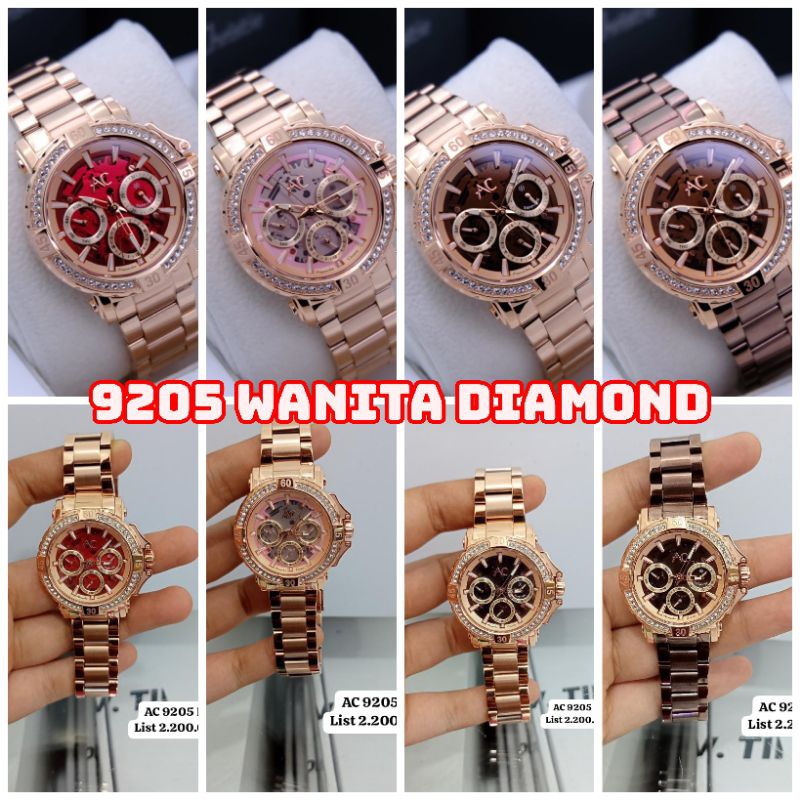JAM TANGAN WANITA ALEXANDRE CHRISTIE COLLECTIONS AC9205 DIAMOND / AC 9205 PERMATA STAINLES ORIGINAL