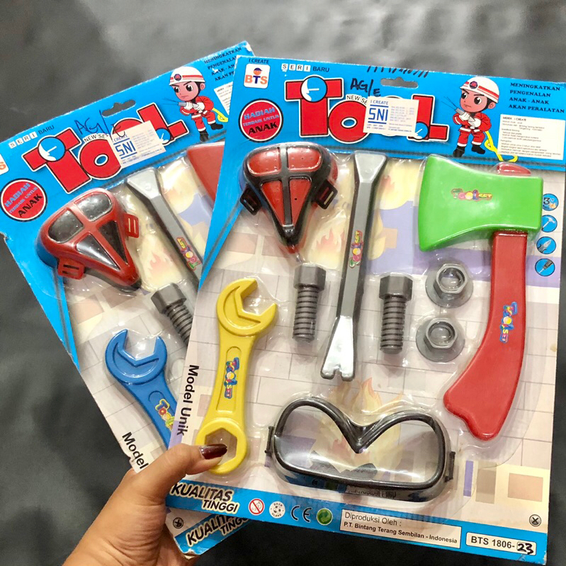mainan alat tukang Tool set kids / mainan perkakas tukang anak edukasi lengkap kurnia kado