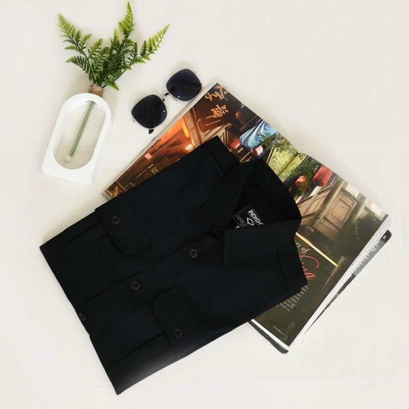 kemeja workshirt polos
