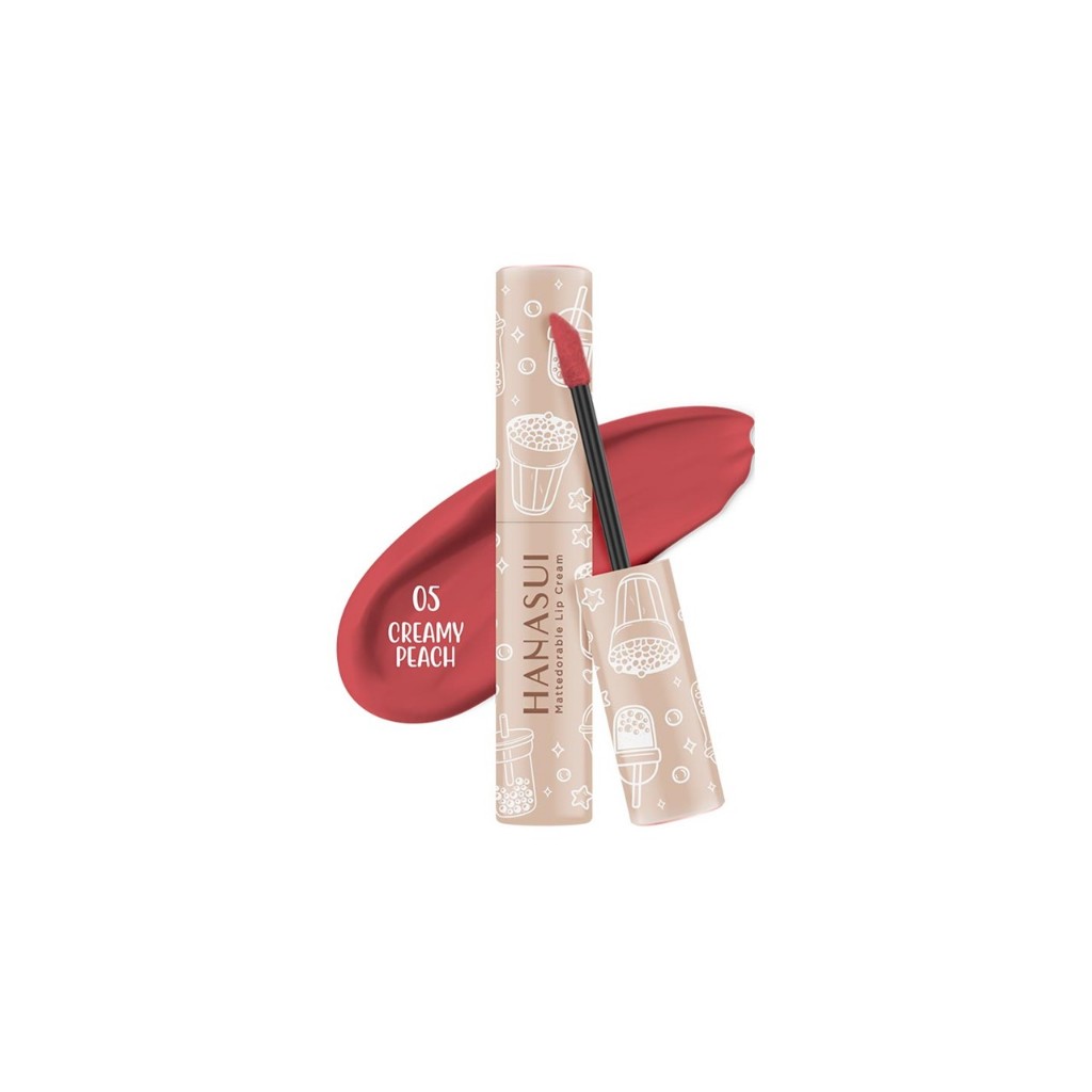 Hanasui Mattedorable Lip Cream Boba Edition - Creamy Peach