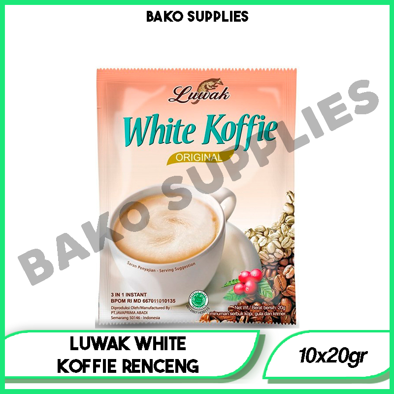 

KOPI LUWAK WHITE KOFFIE ORIGINAL RENCENG 10x20gr | COFFEE LUWAK